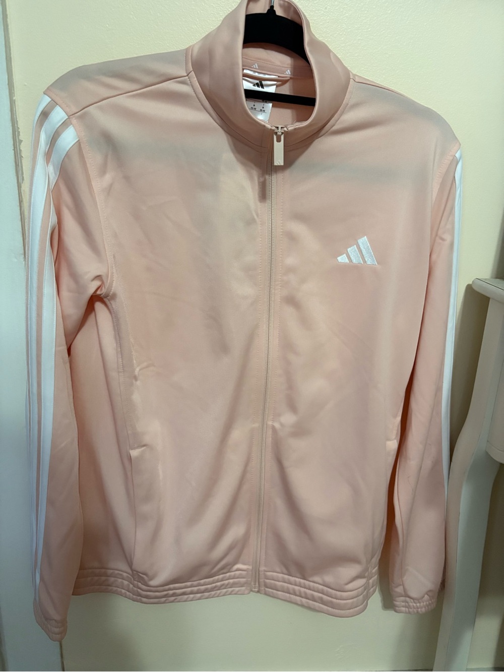 NWT Adidas - Striped Track Jacket Light Peach Womens Medium